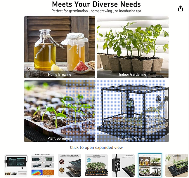 Seedling warmer pad explicitly says it's good for home brewing